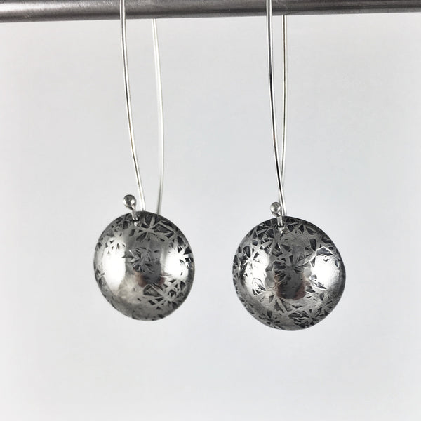 Silver Enigma Drop Earrings