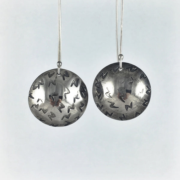 Silver Lightening Drop Earrings