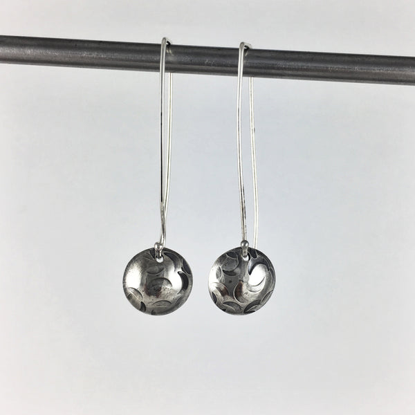 Silver Moon Drop Earrings