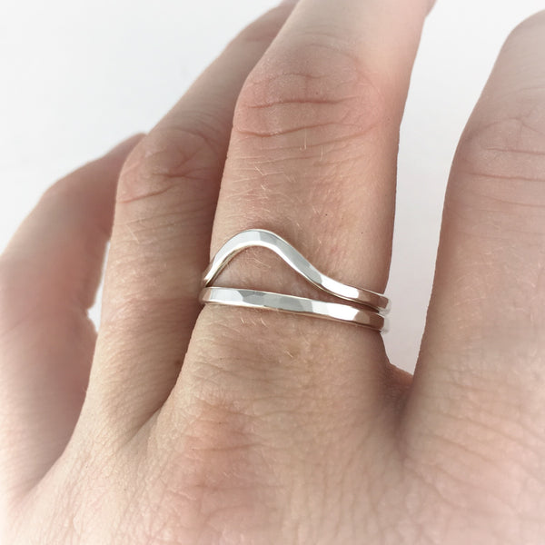 Stacking Wave Rings: Sterling
